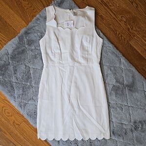 J Crew Factory White Dress, Women's Size 8, New With Tags